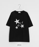 [unisex] Yuuji Star Printing Dot Short Sleeve Tee
