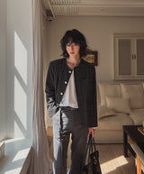 ローソンシルケットオーバーフィットUネックロングスリーブ