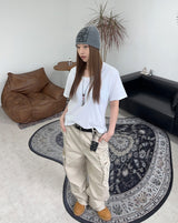 ルーブルカットオフUネックTシャツ