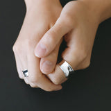 SAND DUNE RING (L) (SILVER)