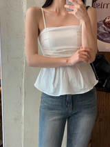 Shirring Flare Bustier Blouse (4color)