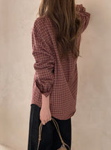 #Classic Unique Pocket Check Overfit Shirt (3color)