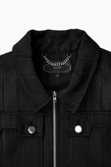 WOOD FABRIC PINOCCHIO JACKET