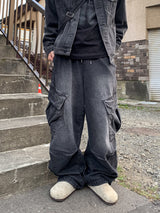 Itsu diagonal cargo denim