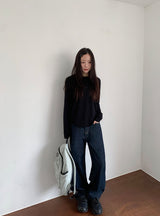 26SS★ [BAONHAUS] Ringchi Layered Span Round T-Shirt