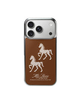 Pony Silver Glass Bumper Case(Brown)
