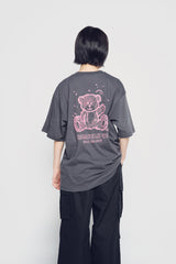 24FW ハンドスケッチベア半袖Tシャツ チャコール