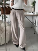 Fates Two-Pintuck Wide Slacks