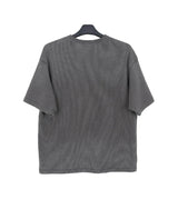 Sadi Pigment Waffle Henley Neck Short Sleeve Tee