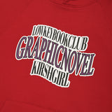 LOWKEY BOOK CLUB LETTERING RAGLAN HOODIE [RED]