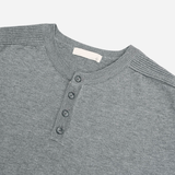 Needle Henley Neck Short Sleeve Knit