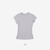 モナラウンドネックスリムフィットショートスリーブTシャツ