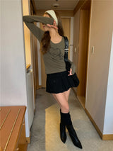 SHIRRING ANKLE BOOTS