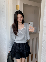 #Lace Tiered Mini Skirt (2color)