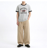 エッセンシャルスタンダード半袖リンガーTシャツ ビンテージメランジ