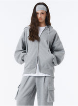 [Unisex] BASIC LINE OVER FIT 2-WAY ZIP-UP (4color)