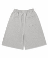 ゴシック レタリング バミューダ スウェットパンツ - グレー