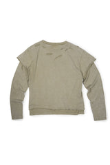 DAMAGE LAYERED L/S TEE (BEIGE)