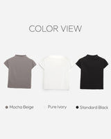 [MADE] Natural half-neck short-sleeved T-shirt