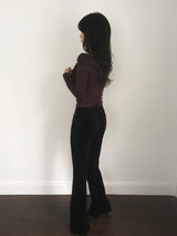 コーデュロイリベットブーツカットパンツ