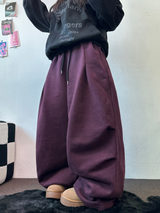 PARACHUTE TWO PINTUCK BALLOON LONG WIDE PANTS 🖤🩶💜🤎🩷5COLOR