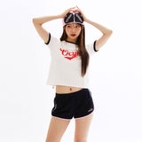 Good vibe only ringer tee_WHITE