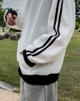 Lift color block track zip-up