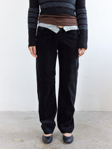 Grandma's Corduroy Pants Black