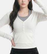 Mia Layered Halter Hood Tee