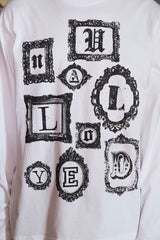 FRAME LOGO LONG SLEEVE T SHIRT / WHITE