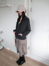 heavy knit hoodie