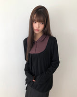 Baer Vintage Check Collar T-Shirt