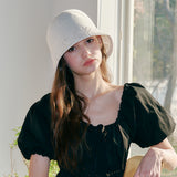 Heart Hole Bucket Hat (Cream)