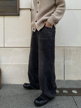 Jean Crack Washed Wide Denim