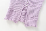 Pearl Burton Shirring V-neck Long Sleeve T-shirt