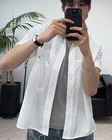トラ クロップ ナイロン ショートスリーブ シャツ