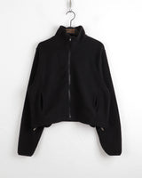 [MADE] Laco Basic String Semi-Crop Fleece Fleece Zip-up