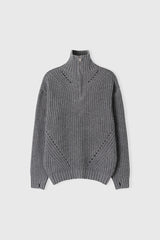 No.1513 N half ZIP-UP WM KNIT (3color)
