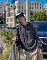 Daford color matching knit hoodie