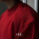 [HFORUS MADE]Layer Shoulder Sweatshirt IN RED