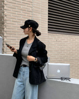 [Bellide made/boy fit] INAF Suede Slit blazer jacket