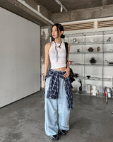 [U-BASIC] Skin Round Soft Ribbed Sleeveless