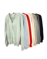 Kelly Cashmere V-neck Loose Fit Cardigan 12C