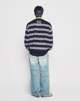 25FW WAVE STRIPE MOHAIR KNIT BLACK