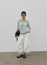 [MADE] Geneva Deep V-Neck Oversized Long Sleeve Tee