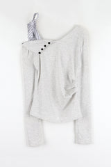 Bebe ST Tie Ribbed Tee