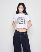 25FW WOMAN NY IMAGE CROP SHORT SLEEVE T-SHIRT WHITE
