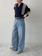 132 High-Waist Wide Denim Pants