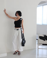 Kleve Pintuck Straight Wide Pants