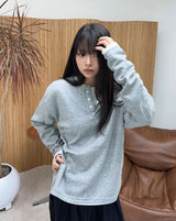 Para Soft Henley Neck Long Sleeve Tee